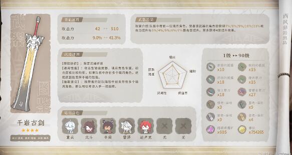 《原神》娜维娅四星武器推荐