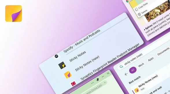 微软推送Win10/Win11《便笺》应用更新：引入窗口置顶模式与一键复制笔记功能
