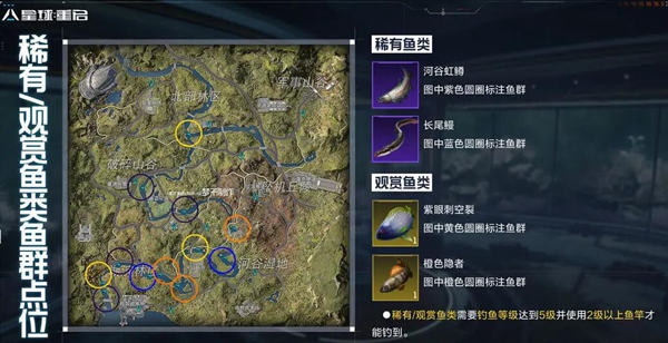 《星球重启》稀有鱼群点位介绍
