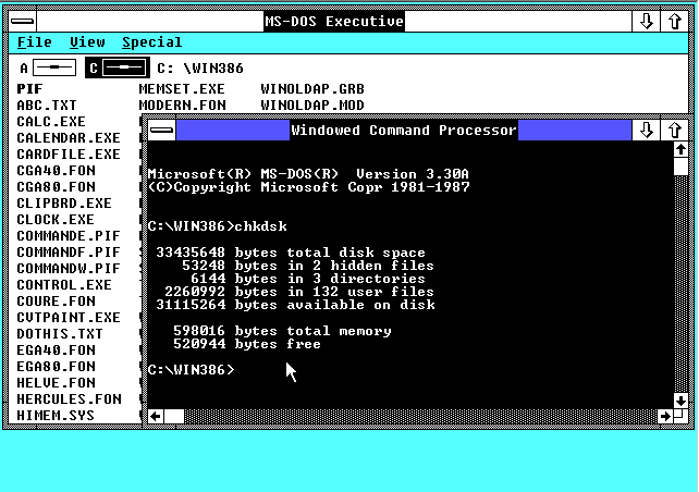 Microsoft Windows/386发布于1987年12月9日